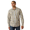 10071643 Ariat Men's Retro Holt Fitted Long Sleeve Snap Shirt - Four Leaf Clover Plaid