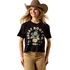 10071669 Ariat Women's Cacti Cowboy Hat Short Sleeve T-Shirt - Black