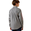 10071689 Ariat Boys' Team Ward Long Sleeve Shirt - Black/Red