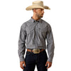 10071725 Ariat Men's Pro Series Theron Classic Fit Long Sleeve Snap Shirt - Grey Stripe