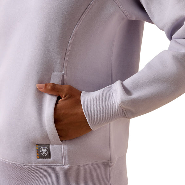 10072445 Ariat Women's Rebar Lightweight Fleece Sweatshirt - Thistle