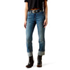 10072962 Ariat Women's Perfect Rise Silvie Straight Leg Crop Jeans - Glenwood
