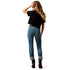 10072962 Ariat Women's Perfect Rise Silvie Straight Leg Crop Jeans - Glenwood