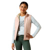 10073185 Ariat Youth Bella Reversible Insulated Vest - Horse in Flowers/Sepia Rose