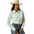 10073392 Ariat Women's Team Kirby Long Sleeve Button Up Shirt - Dusty Aqua