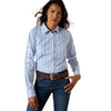 10073393 Ariat Women's Team Kirby Long Sleeve Button Up Shirt - Ashleigh Blue Stripe