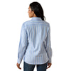 10073393 Ariat Women's Team Kirby Long Sleeve Button Up Shirt - Ashleigh Blue Stripe