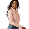 10073394 Ariat Women's Team Kirby Long Sleeve Button Up Shirt - Tropical Peach Geo