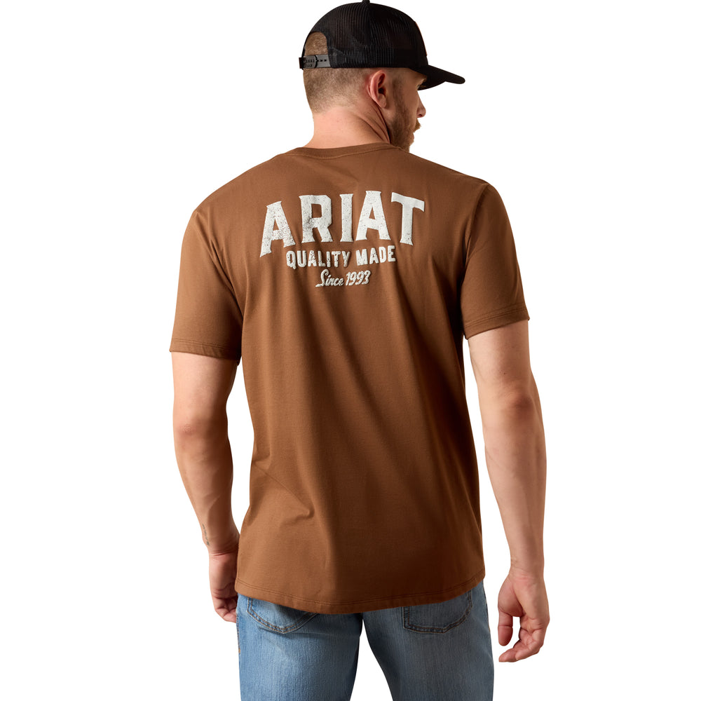 10073411 Ariat Men's Ariat Quality Wood States Classic Fit T-Shirt - Soft Silt