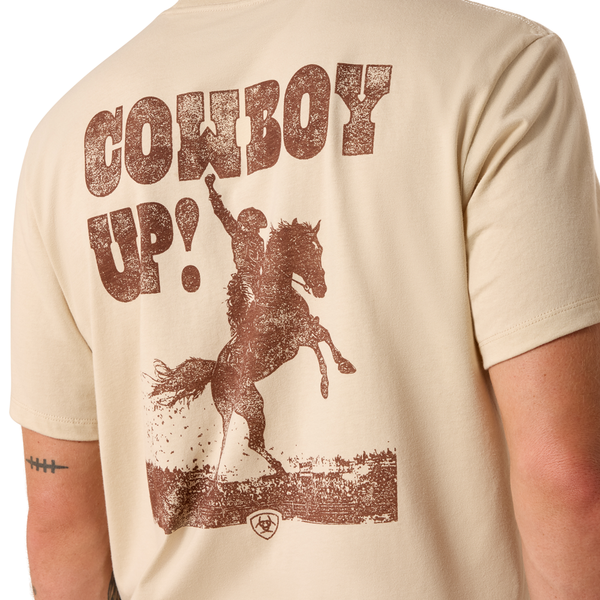 10073414 Ariat Men's Cowboy Up Classic Fit T-Shirt - Natural