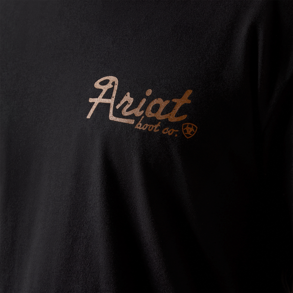 10073419 Ariat Men's Cowmooflage Classic Fit T-Shirt - Black