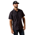 10073422 Ariat Men's Printed VentTEK Western Fitted Short Sleeve Snap Shirt - Black