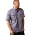 10073423 Ariat Men's Printed VentTEK Western Fitted Short Sleeve Snap Shirt - Dark Denim
