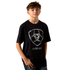 10073454 Ariat Boys' Barn Shield Short Sleeve T-Shirt - Black