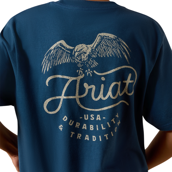 10073456 Ariat Boys' Drop Down Eagle Short Sleeve T-Shirt - Key Largo