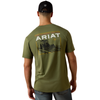 10073458 Ariat Men's Made For Farmer Classic Fit T-Shirt - Four Leaf Clover