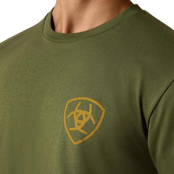 10073458 Ariat Men's Made For Farmer Classic Fit T-Shirt - Four Leaf Clover