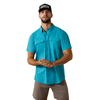 10073464 Ariat Men's VentTEK Outbound Fitted Shirt - Blue Moon