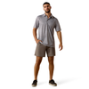 10073471 Ariat Men's All Over Print Short Sleeve Polo - White Geo X Print