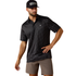 10073472 Ariat Men's All Over Print Short Sleeve Polo - Black Mini Star Print