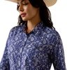10073477 Ariat Women's Kirby Long Sleeve Western Stretch Shirt - Paisley Floral Print