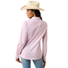 10073478 Ariat Women's Kirby Long Sleeve Western Stretch Shirt - Pink Lavender Stripe