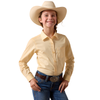 10073492 Ariat Girls' Kirby Long Sleeve Western Stretch Shirt - Cornhusk