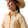 10073492 Ariat Girls' Kirby Long Sleeve Western Stretch Shirt - Cornhusk