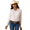 10073505 Ariat Women's Kirby Pro Long Sleeve Button Up Shirt - Cornhusk Floral Print