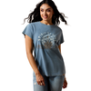 10073552 Ariat Women's Spirit of Soul Short Sleeve T-Shirt - Light Washed Indigo