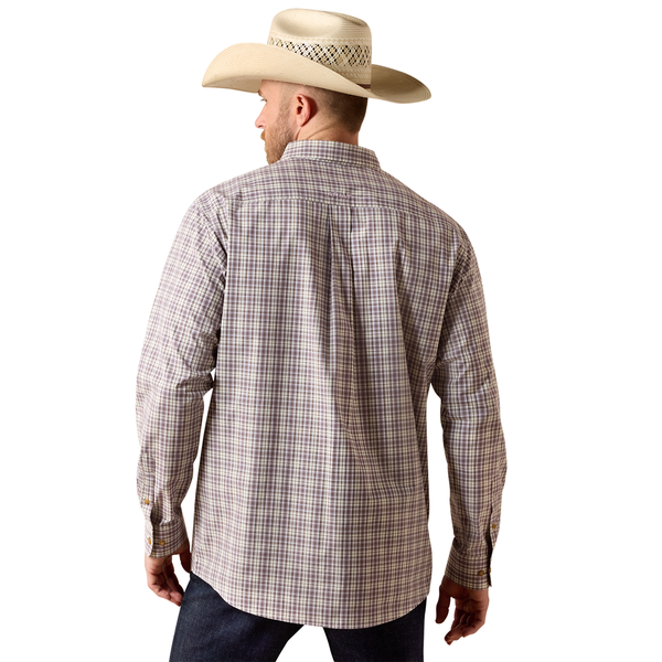 10073566 Ariat Men's Pro Series Sevyn Classic Fit Long Sleeve Shirt - Purple Moon Plaid