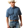 10073596 Ariat Men's Storm Classic Fit Short Sleeve Shirt - Key Largo Mini Geo Print