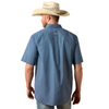 10073596 Ariat Men's Storm Classic Fit Short Sleeve Shirt - Key Largo Mini Geo Print