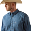 10073596 Ariat Men's Storm Classic Fit Short Sleeve Shirt - Key Largo Mini Geo Print