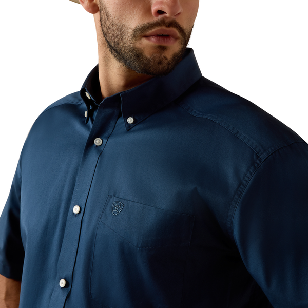 10073616 Ariat Men's Lightweight Twill Classic Fit Short Sleeve Shirt - Key Largo