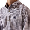 10073636 Ariat Boys' Pro Series Blaire Long Sleeve Shirt - Sleet Grey Plaid