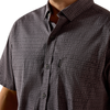 10073647 Ariat Men's Maxus Modern Fit Short Sleeve Shirt - Nightshadow Arrow Stripe