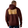 10073715 Ariat Men's Shield Steerhead Hoodie - Brown