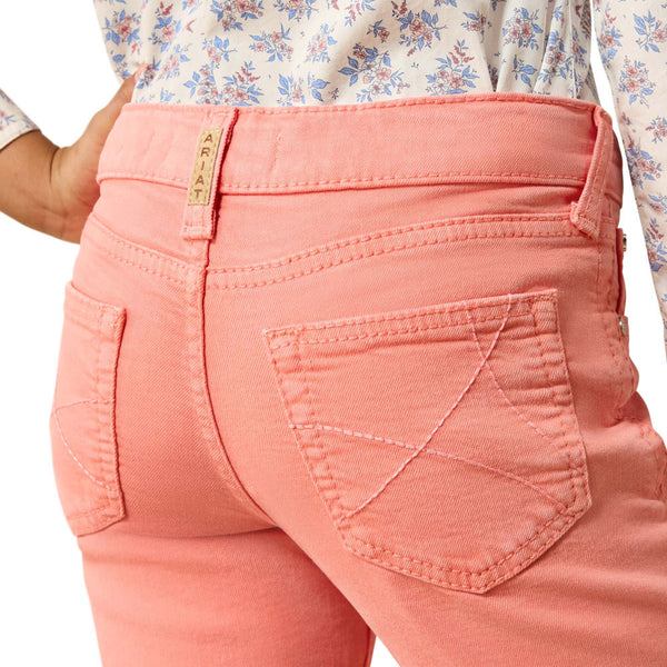 10073761 Ariat Girls' Ella Flare Jeans - Peach