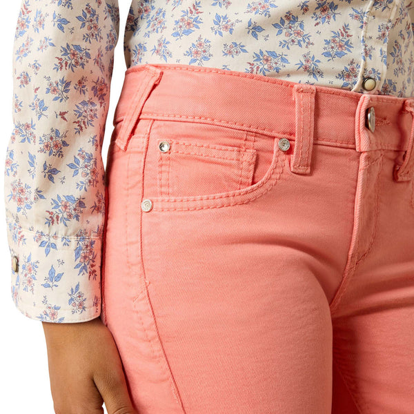 10073761 Ariat Girls' Ella Flare Jeans - Peach