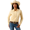 10073766 Ariat Women's Kirby Long Sleeve Western Stretch Shirt - Cornhusk