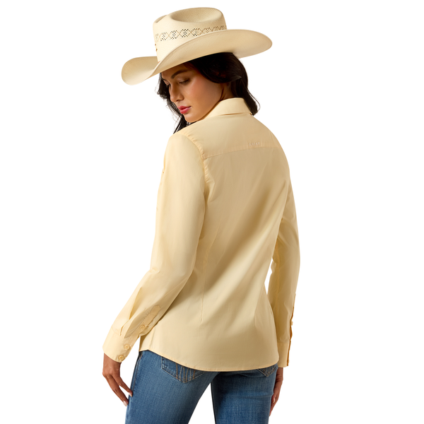 10073766 Ariat Women's Kirby Long Sleeve Western Stretch Shirt - Cornhusk