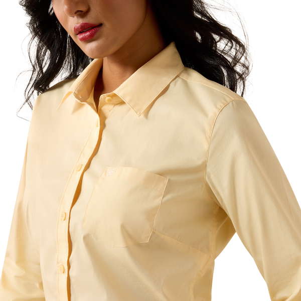 10073766 Ariat Women's Kirby Long Sleeve Western Stretch Shirt - Cornhusk