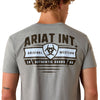 10073955 Ariat Men's Ariat Banner Badge Short Sleeve T-Shirt - Ice Berg