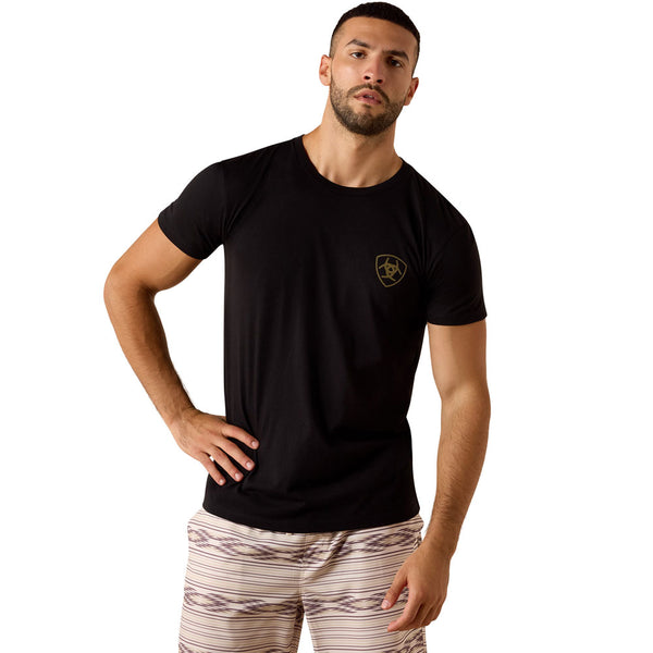 10073958 Ariat Men's Ariat Banner Badge Short Sleeve T-Shirt - Black
