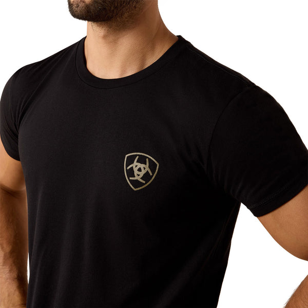 10073958 Ariat Men's Ariat Banner Badge Short Sleeve T-Shirt - Black
