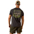 10073964 Ariat Men's Ariat Stripe Patriotic Badge Short Sleeve T-Shirt - Charcoal Heather