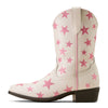 10074195 Ariat Youth Palmer R Toe Western Boot - Starlight Blush
