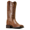 10074322 Ariat Women's Round Up Remuda Wide Square Toe Western Boot - Aged Tan
