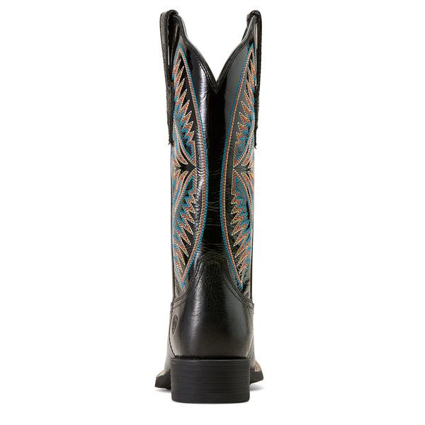 10074332 Ariat Women's Round Up Ruidoso Wide Square Toe Western Boot - True Black